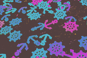 Emblems of ocean adventure