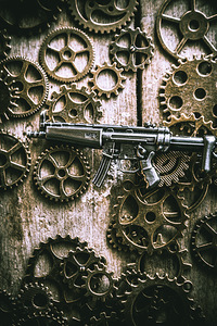 Miniature MP5 submachine gun