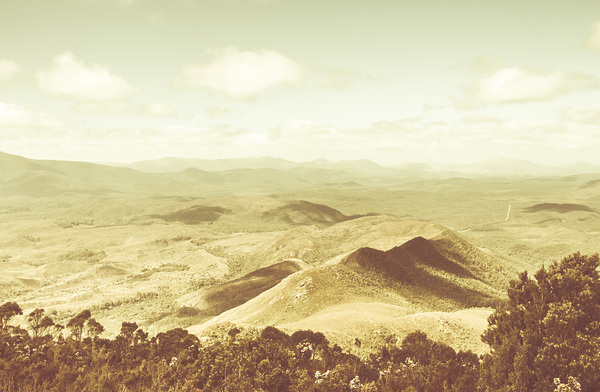 Pastel tone mountains Print