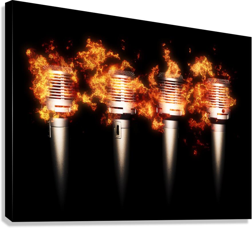 Singeing stage show Canvas Print