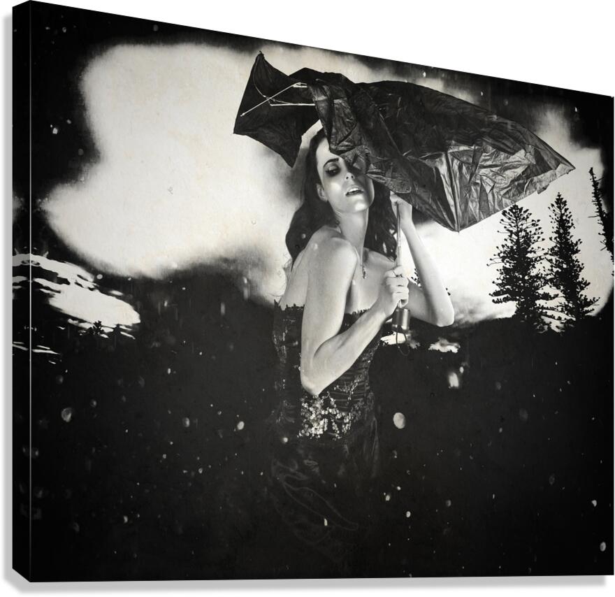 Classic Vintage Sensual Woman In Vogue Style Canvas Print